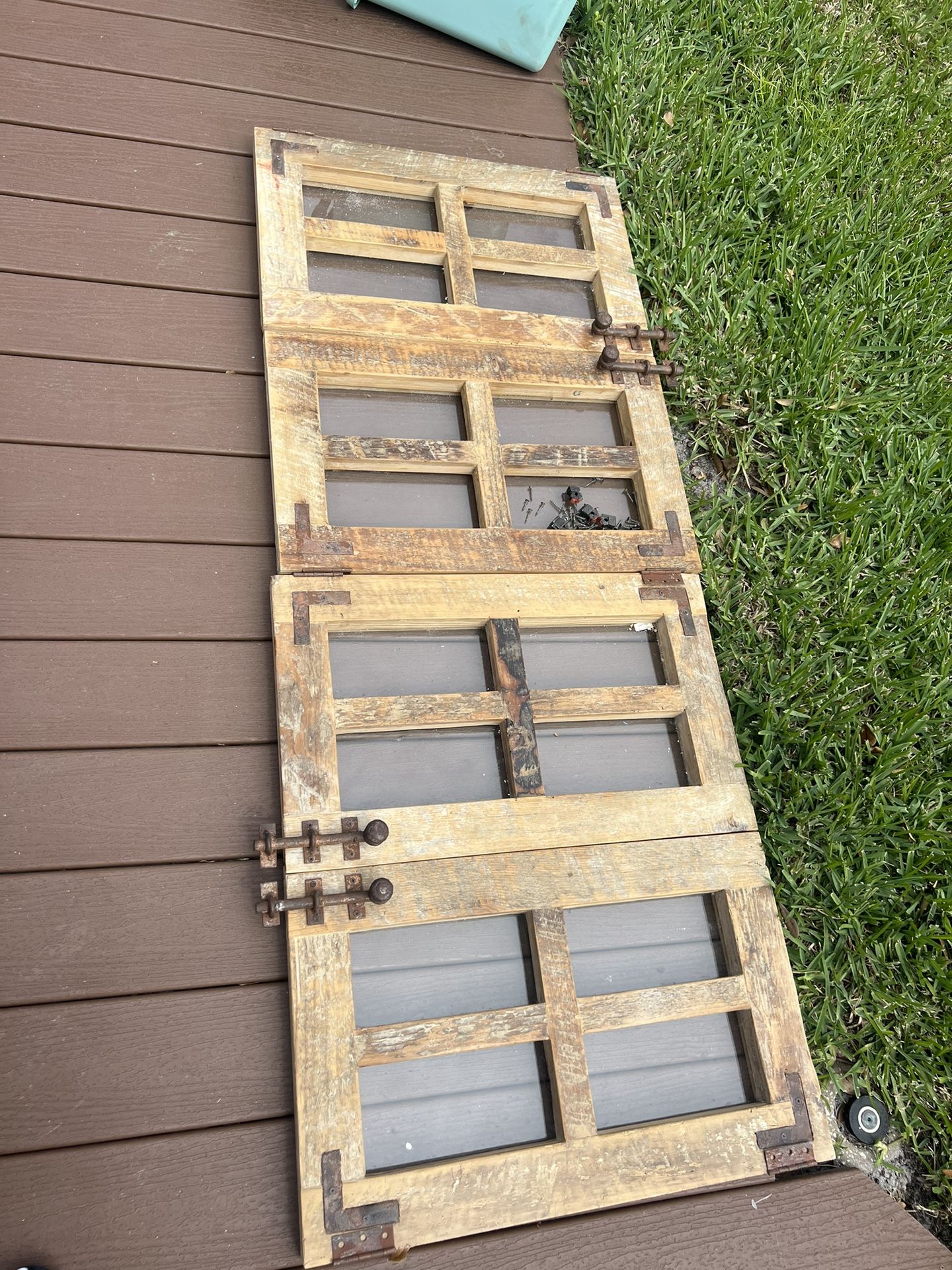 4 Antique Cabinet Doors . See Pics.