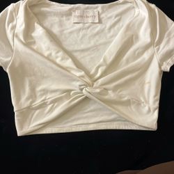 white crop top