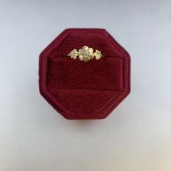 14k Gold Hibiscus Flower Ring 