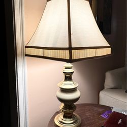 Vintage Brass Table Lamp with Shade
