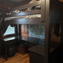 Bunk Bed U Shape Desk