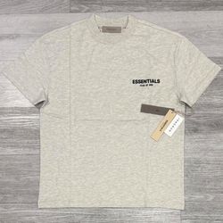 Essentials t shirt light oat large