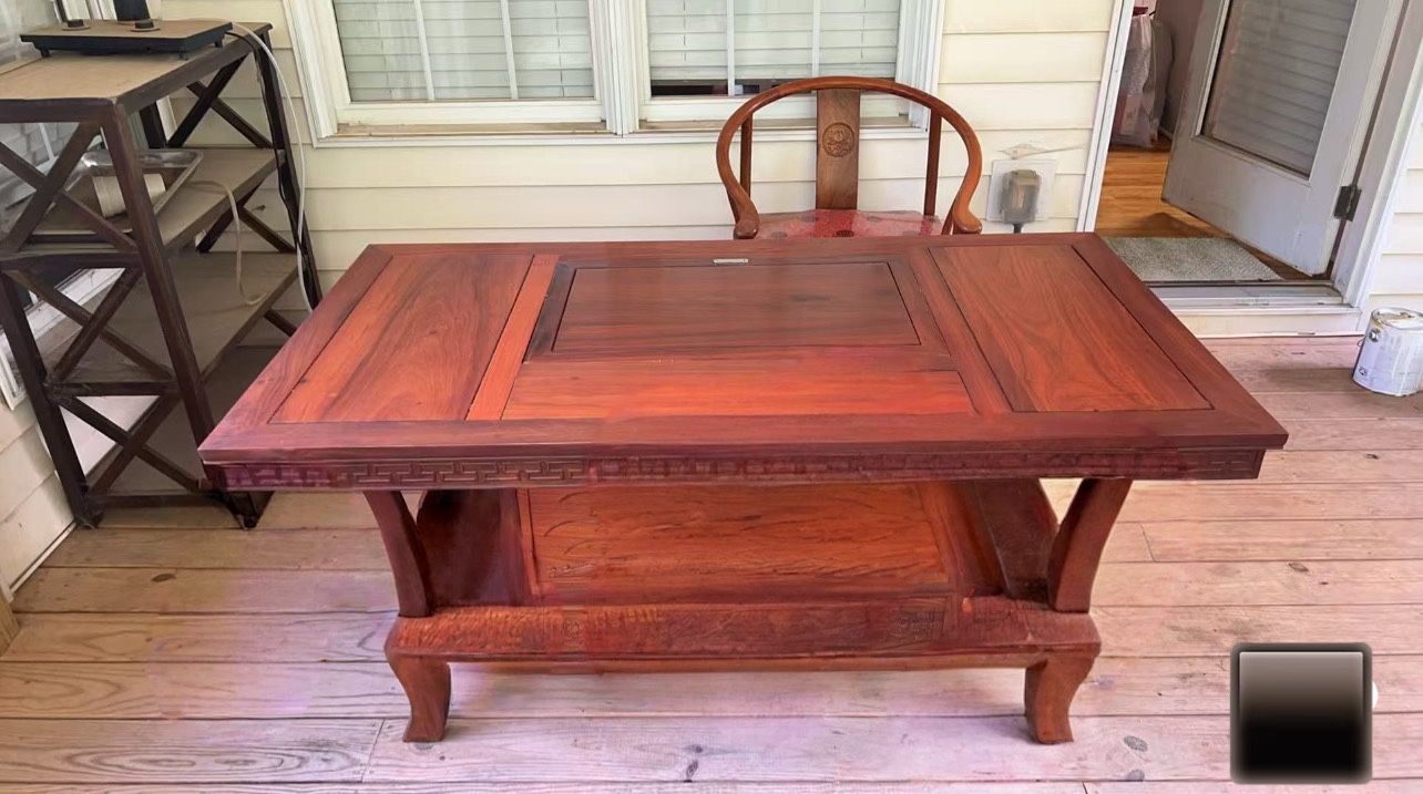 Wooden Table With Chair