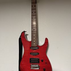 Red Guitar And Focusrite Scarlett Audio InterFace 