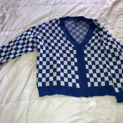 checkered cardigans