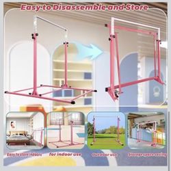 Gymnastics High Bar 48”-71”, Pink