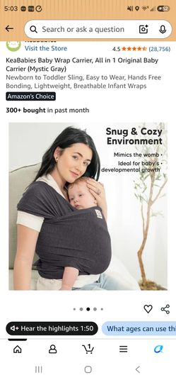 keababies wrap baby carrier