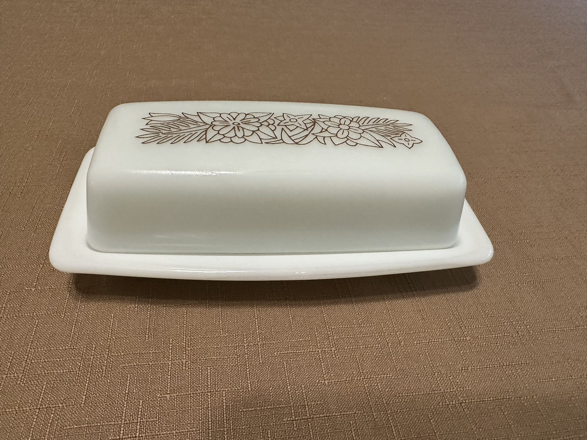 Vintage Pyrex Tabletop Ware Woodland Butter Dish