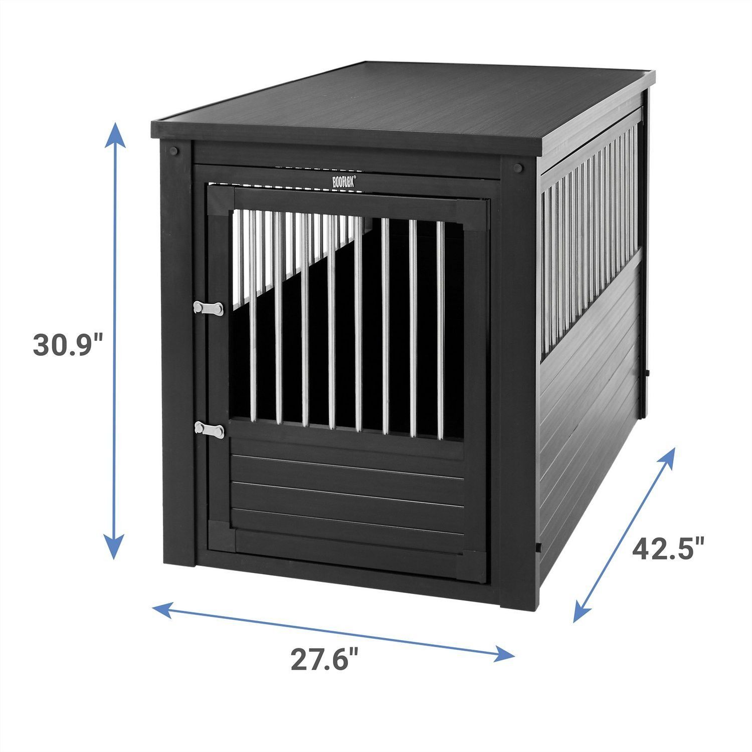 New Age Pet ecoFLEX Single Door Furniture Style XL Dog Crate & End Table, Espresso, 42 inch