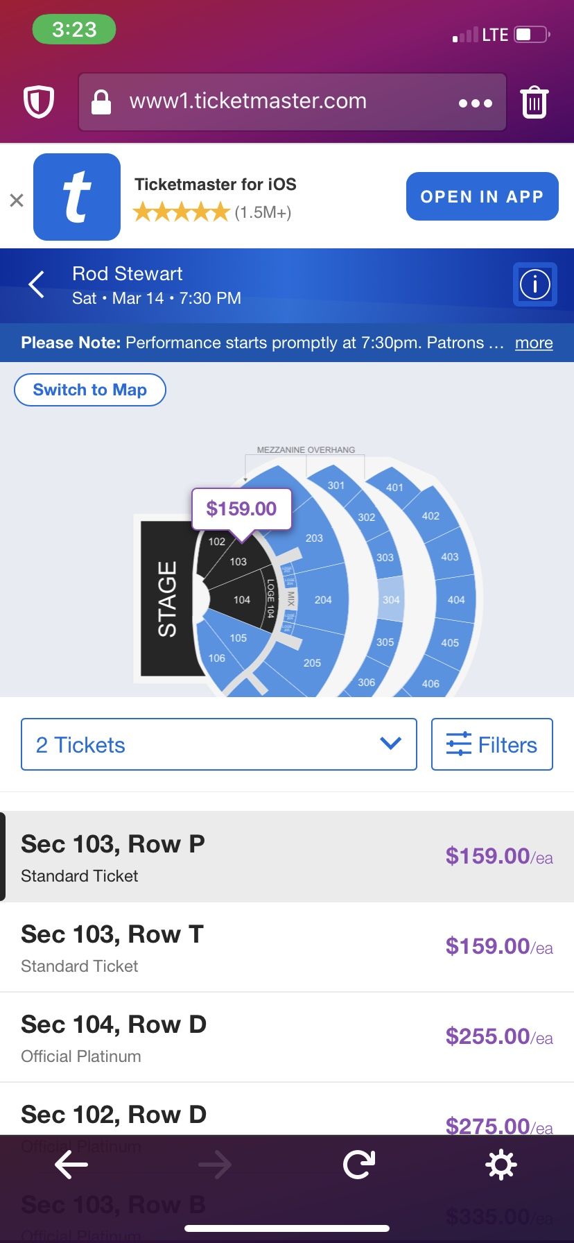 Rod Stewart tickets