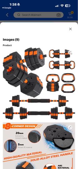 Adjustable Dumbbell and Barbell Set