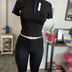 Women’s Two Piece Biker Shorts Set - Small