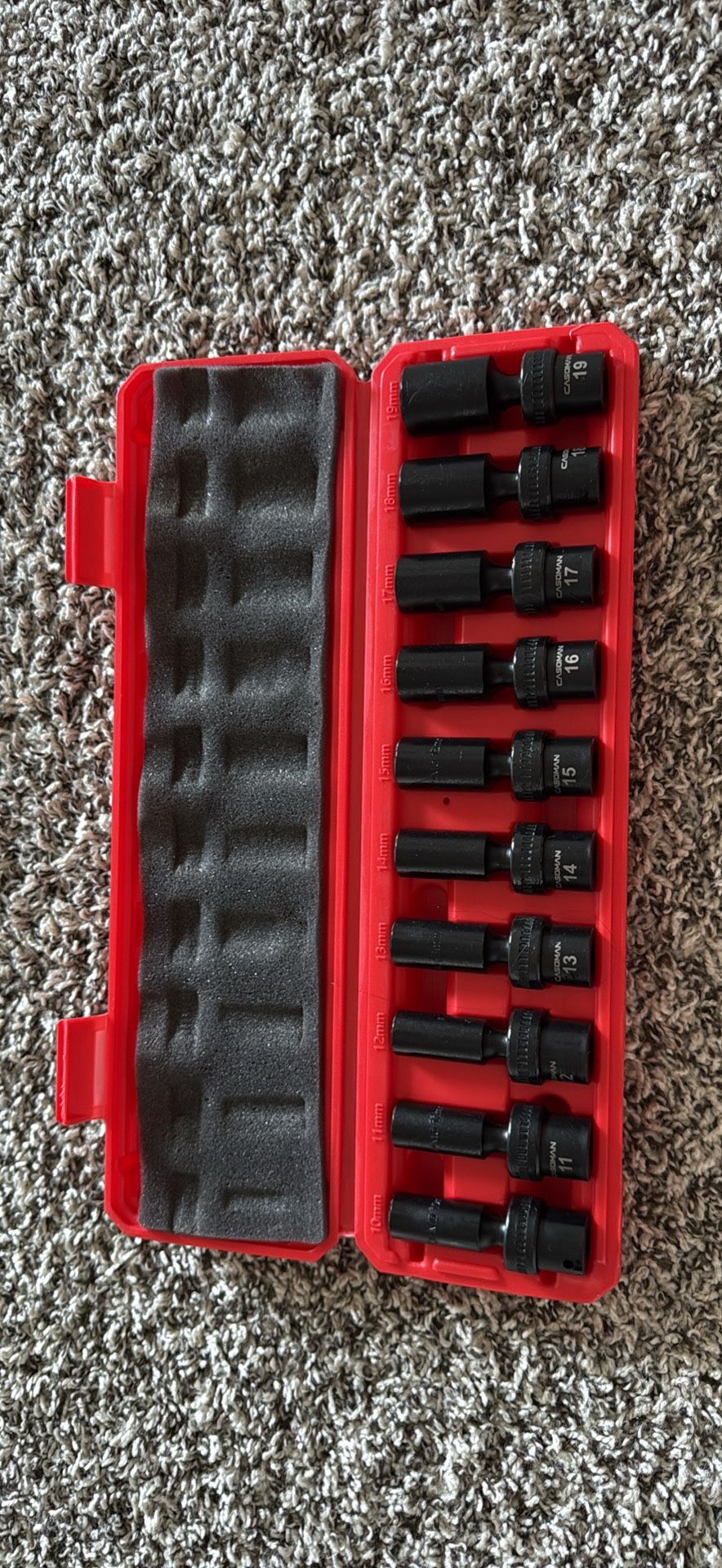 8-19mm 3/8 Swivel Socket Set Full Chrome Moly