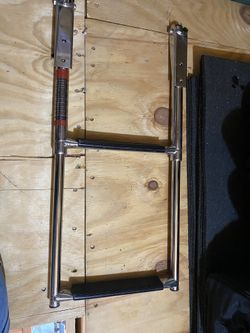 Two step ladder for boat