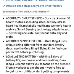 Silver Oura Sleep & Fitness Tracket- Size 11