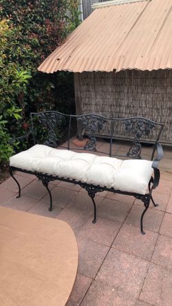 Iron Bench Black 54” Length x 16 1/2” Depth
