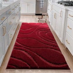 24 x 60 Inch Red Rug Kitchen Bathroom $15