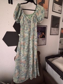 &merci green floral dress