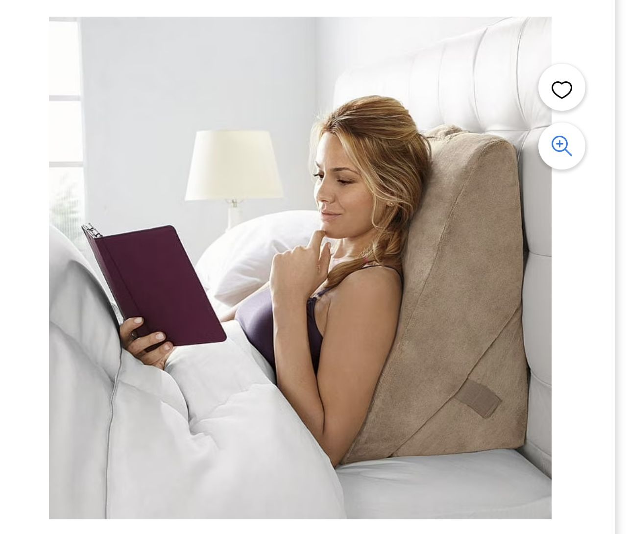 Brookstone 4 in 1 Beige Bed Wedge Memory Foam Support Pillow