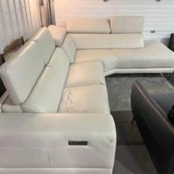 Brand new Cream leather Sectional 