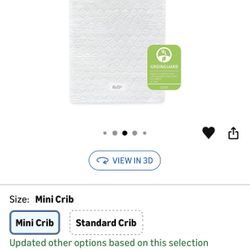 Babyletto Pure Core Mini Crib Mattress, Hybrid Waterproof Cover, Lightweight, Greenguard Gold Certified