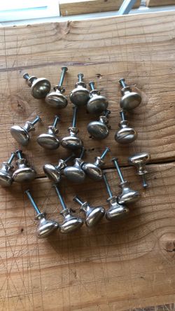 Brush nickel round cabinets and drawers knobs