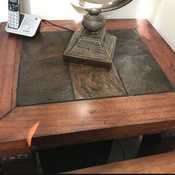 Slate & Wood Living Room Set 