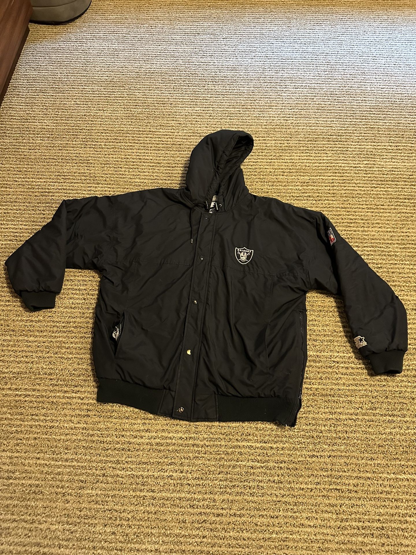 Vintage Starter Pro Line Oakland Raiders NFL Satin Jacket Men's XL