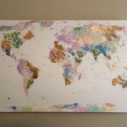 36”x24” World map Hanging Decor
