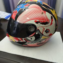 Shark Full Face Motorcycle Helmet – Graphic/Koi Design – DOT – Size Large