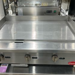 Flamaster FLM-G36-M 36" Countertop Griddle with Manual Control, NG/LPG, 90,000 BTU, 3 Burners