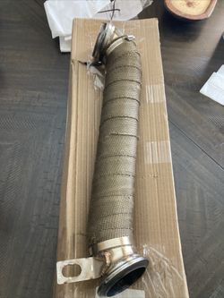  3" Turbo Pipe W Heat Wrap For 2011-2015 Chevy GMC 6.6L LML Duramax Diesel