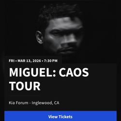 Miguel: CAOS tour - March 13, 2026