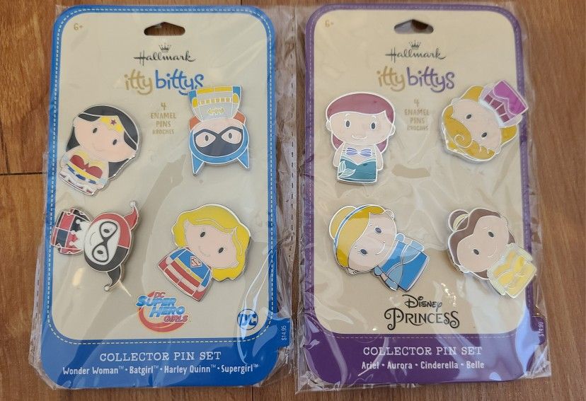 Hallmark NEW Itty Bittys Disney or DC pins