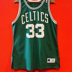 1991 Vintage Jersey Celtics Larry Bird Champion Large Red Sox Patriots 
