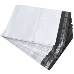 Poly Mailers Shipping Envelopes Bags Self Sealing White, 100 bags