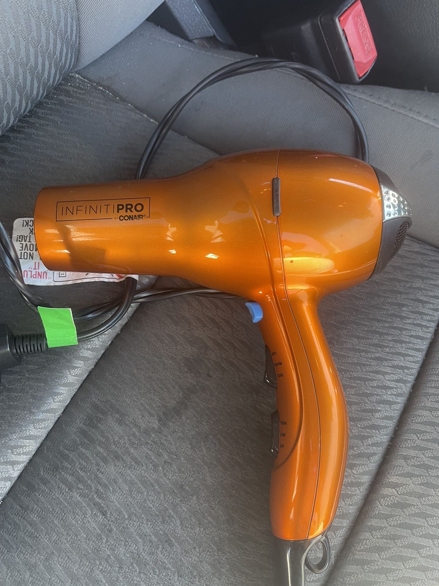 Conair Orange Blow Dryer With Attachments