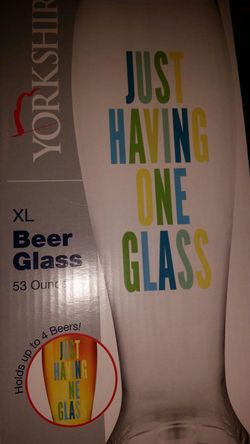 XL Beer Glass Holds 4 Beers