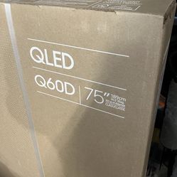 New Samsung 75" QLED 4K Q60D Smart TV