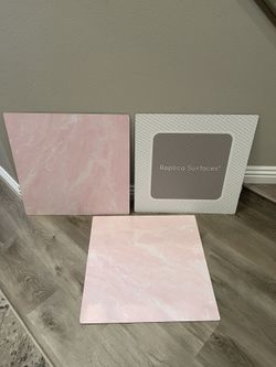 Pink Marble Flatlay Background