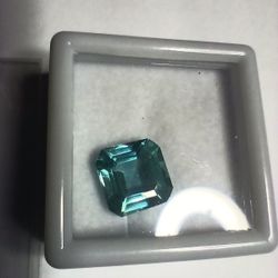 Blue-Green Asscher Cut 4.20ct Sapphire
