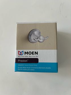 Moen-Preston Double Robe Hook,Model: DN8403CH, Chome