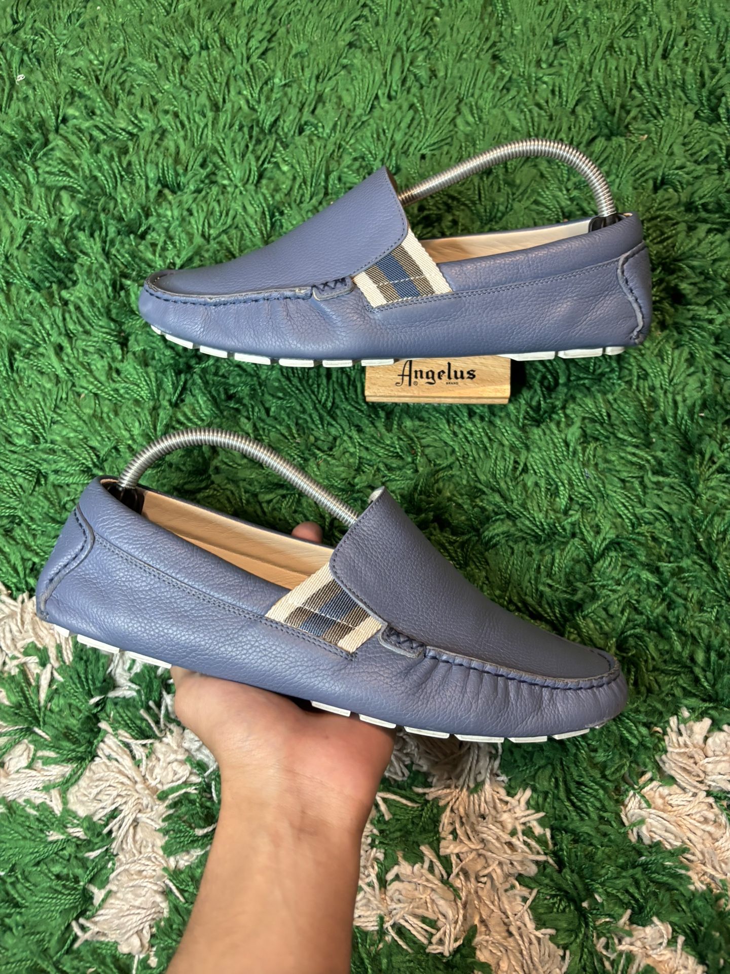 Gucci Blue Leather Loafers