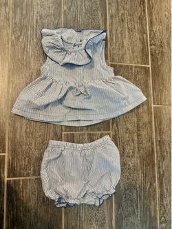 2 piece striped outfit