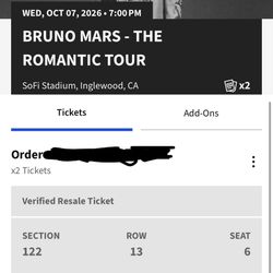 Bruno Mars Concert Tickets