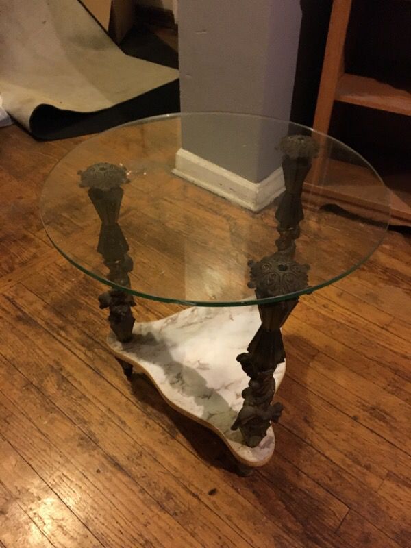 Glass End Table