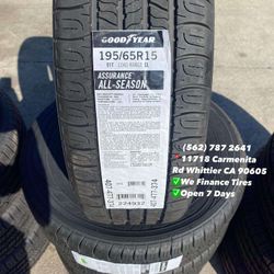 195/65R15 Goodyear Assurance A/S New Set of Tires Installed and Balanced Set de Llantas Nuevas Instaladas y Balanceadas
