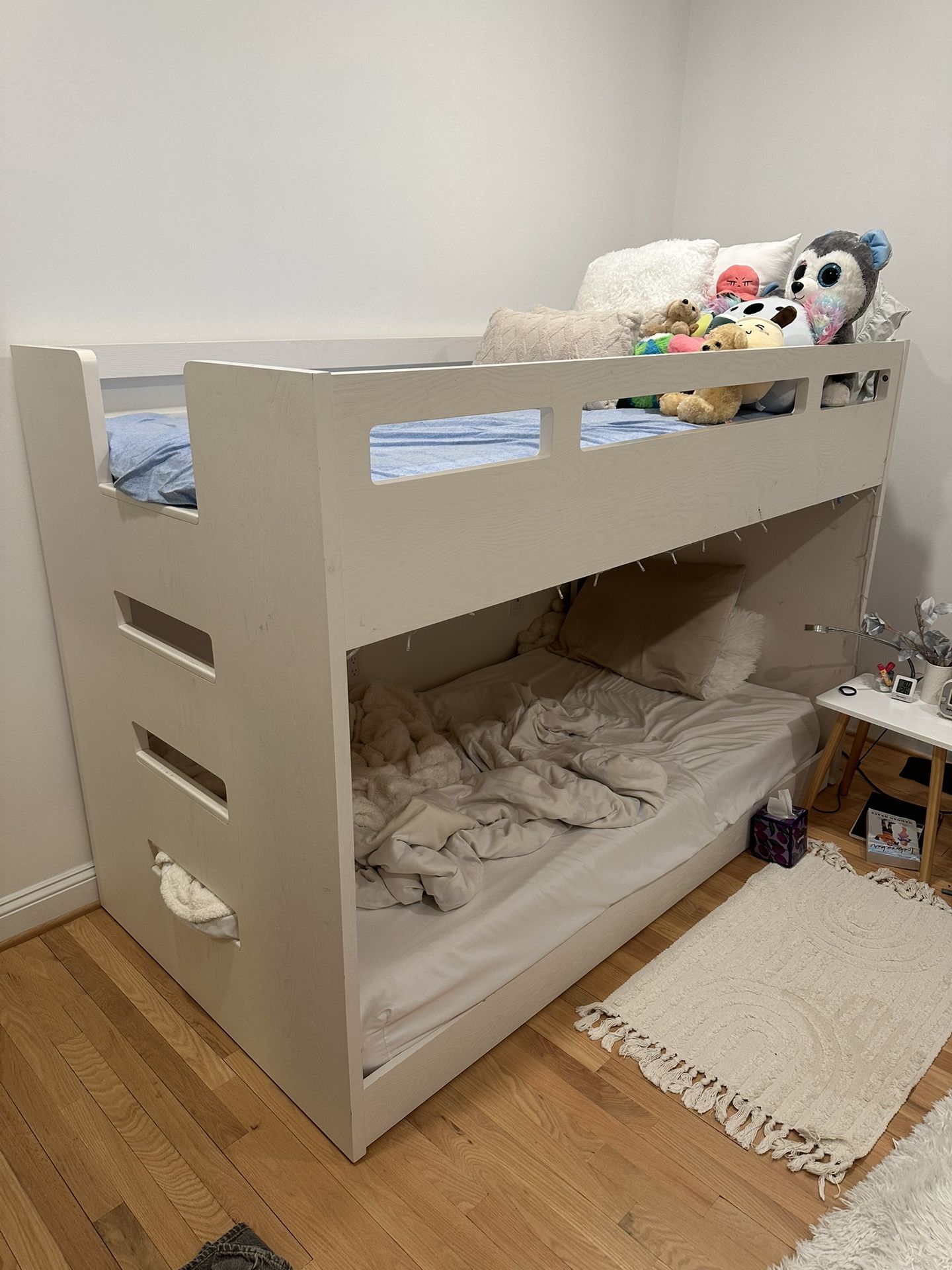 Crate & Barrel Twin Bunk Bed with two mattresses