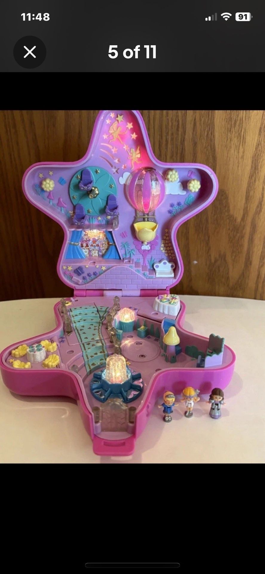 1993 Vintage Polly Pocket Fairy Wonderland Star Bluebird INCLUDING 2 dolls.