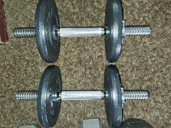 Dumbells 2×15lbs. $25.